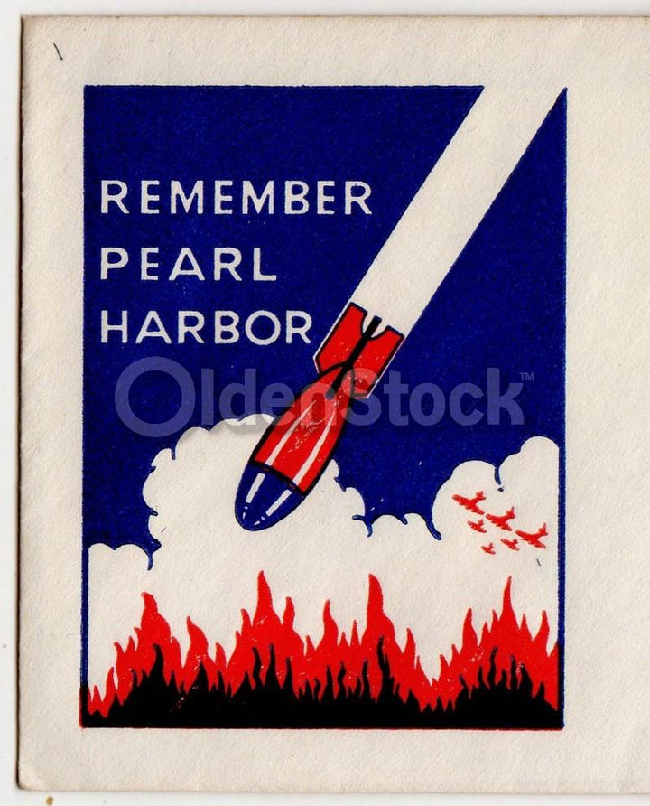 Remember Pearl Harbor Vintage WWII Graphic Art Mail Cover
