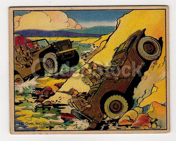 WWII Pygmy Scout Car Vintage Uncle Sam Bubble Gum Card 1941