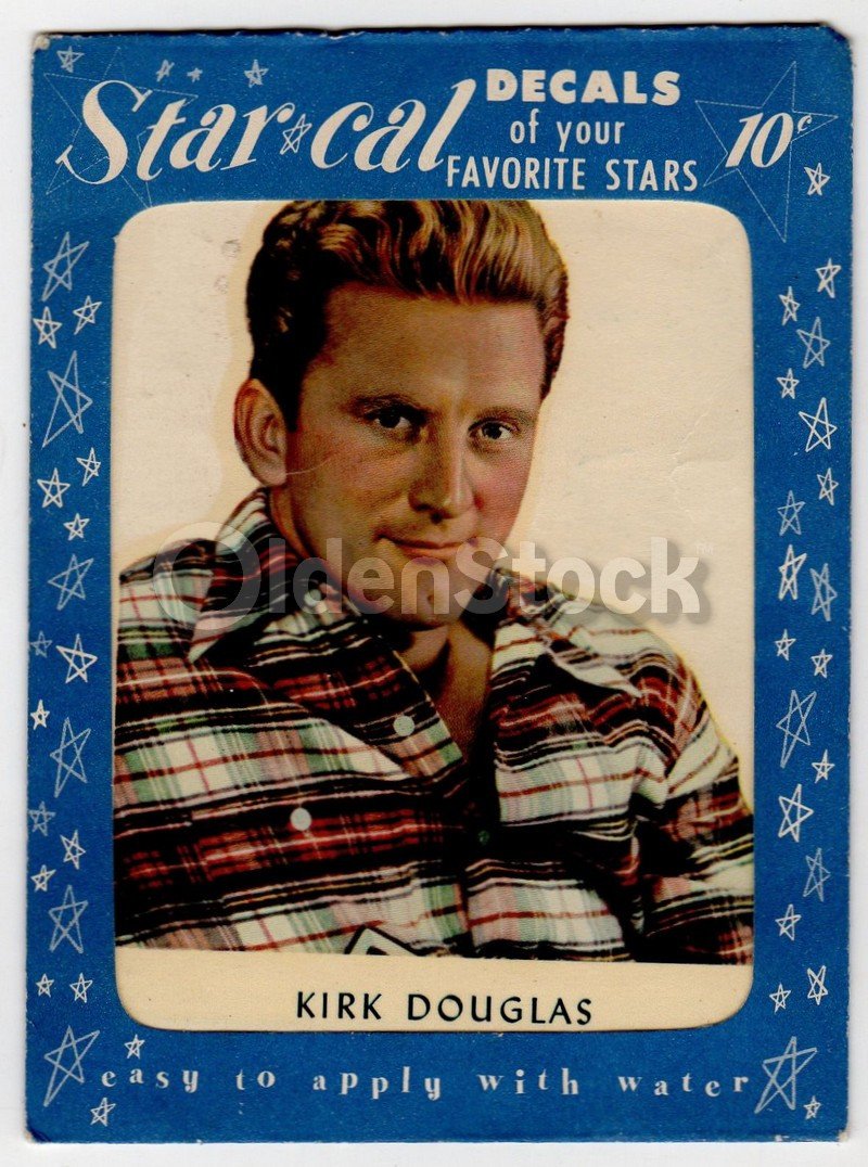 Kirk Douglas Spartacus Movie Actor Vintage Transfer Sticker Decal