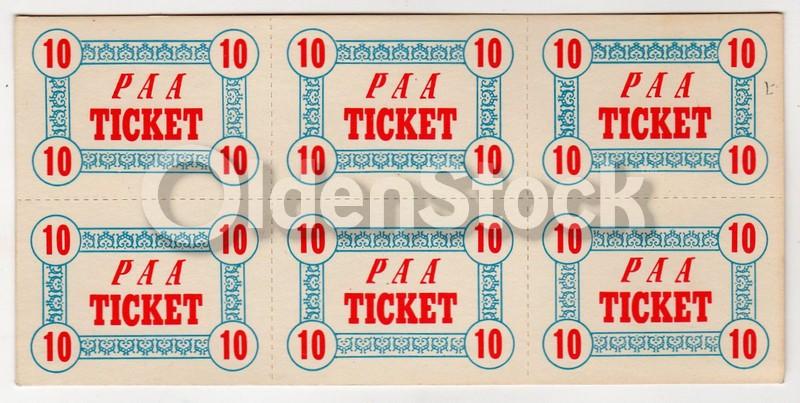 Pan American Airways Vintage PAA Advertising Promotional Tickets