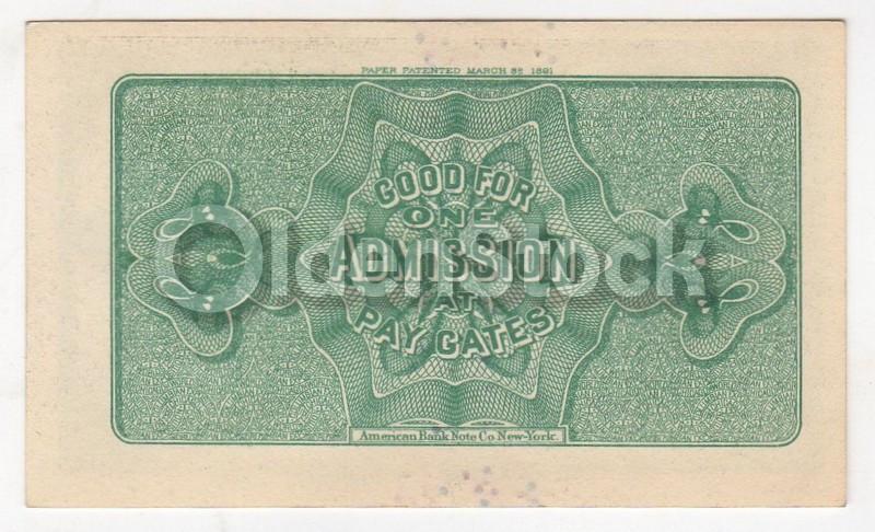 Abraham Lincoln World Columbian Exposition Admission Ticket 1893