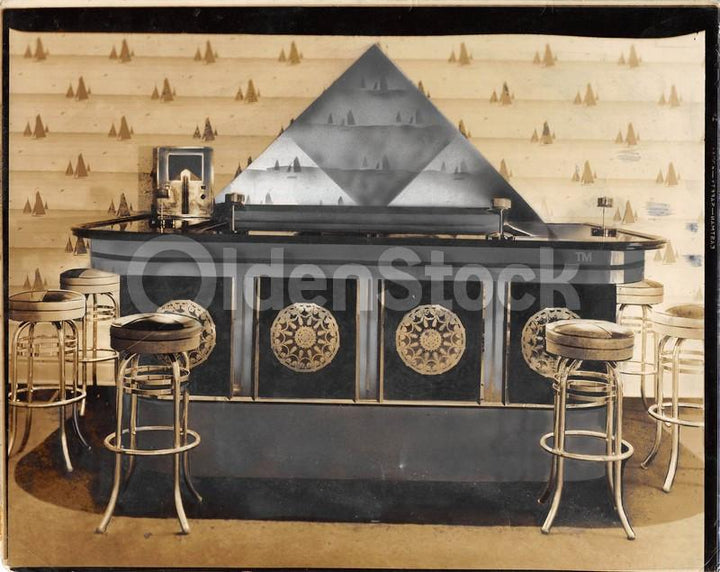 Art Deco Bar Scene Antique Interior Design Industrial Art Photograph