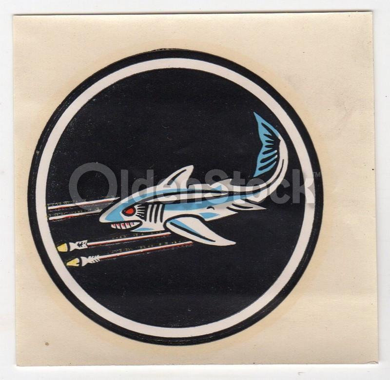 Flying Sharks Vintage Air Force Military Nose Art Patch Decal