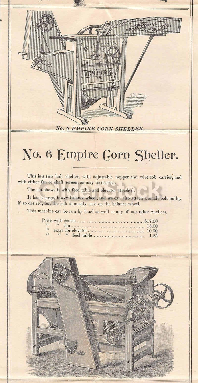 Empire Agricultural Machinery Antique Graphic Advertising Price List Flyer