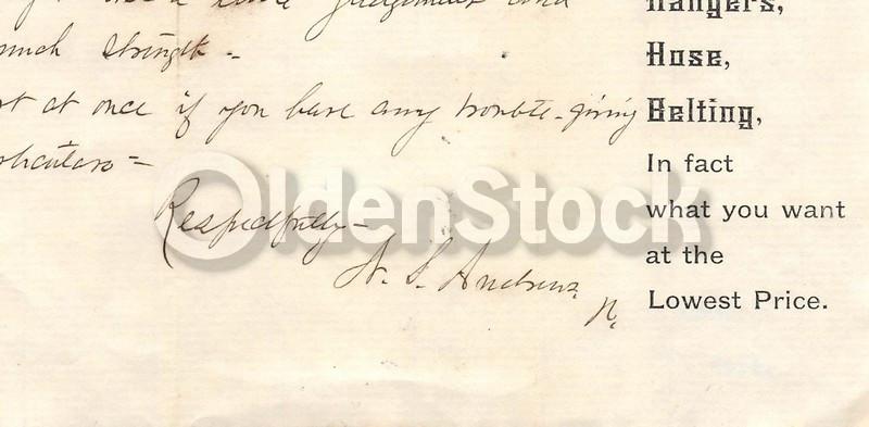 N. S. Andrews Dairy Farm Tools Dubuque Iowa Antique Signed Advertising Letter 18