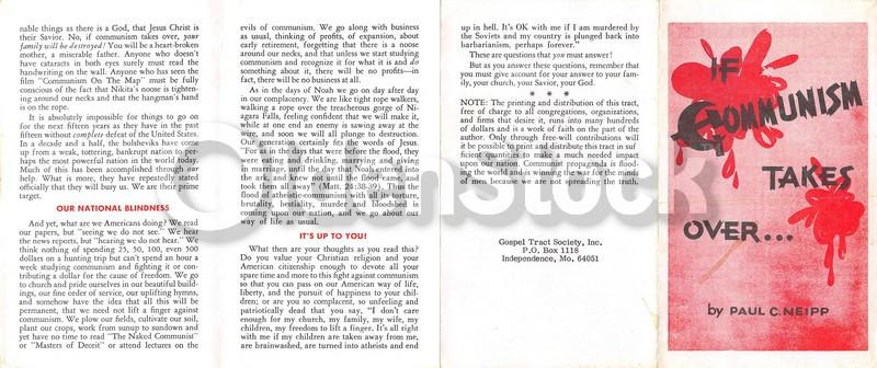 If Communism Takes Over Vintage Patriotic Christian Religious Tract