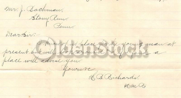 Dutch Belted Cattle Association Antique Autograph Signed Farm Advertising Letter