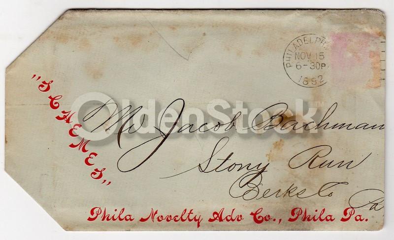 Philadelphia Novelty Advertising Company Rare Antique Salesman Letterhead 1892