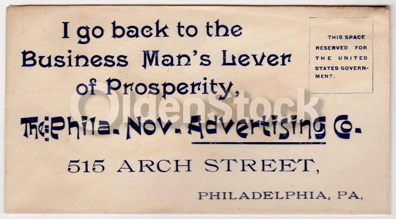 Philadelphia Novelty Advertising Company Rare Antique Salesman Letterhead 1892