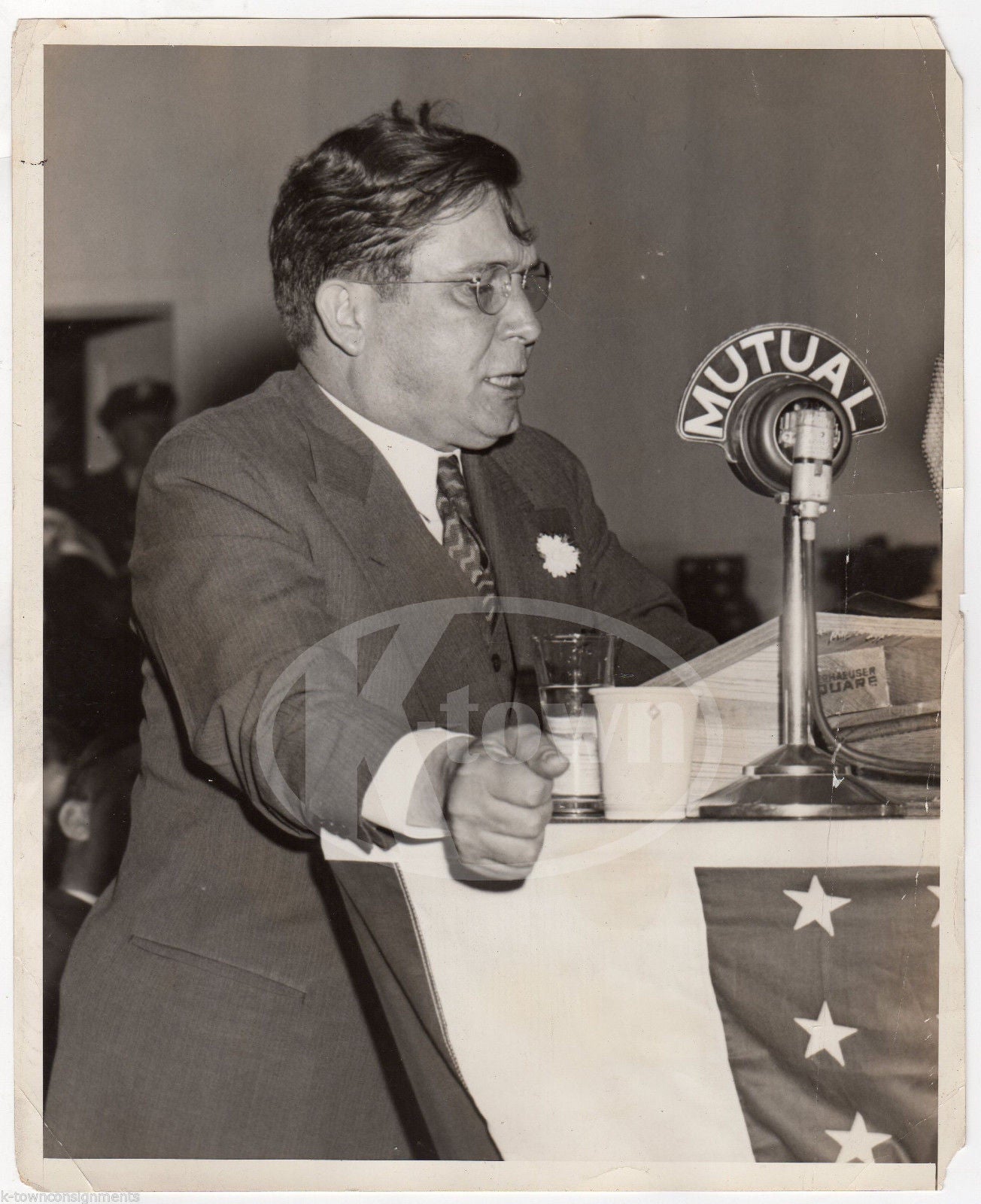 WENDELL WILLKIE ANTI-NEW DEAL PRESIDENTIAL CANDIDATE VINTAGE NEWS PRESS PHOTO - K-townConsignments