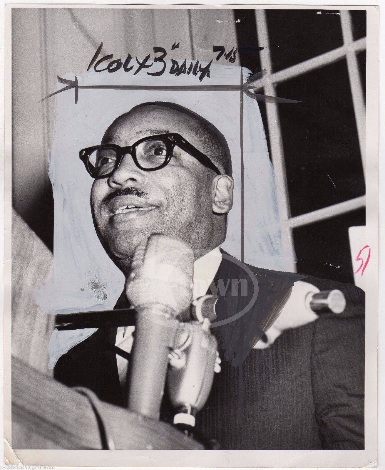 LOUIS LOMAX AFRICAN AMERICAN TV JOURNALIST VINTAGE NEWS PRESS PHOTO 1964 - K-townConsignments