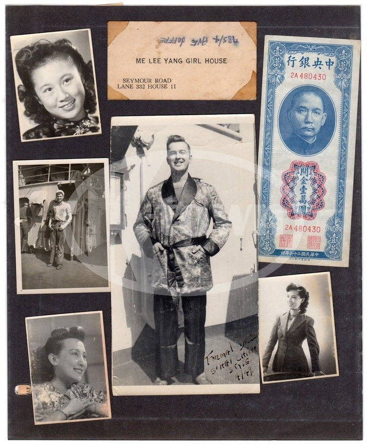 Shanghai China WWII Brothel Prostitution House Calling Card Snapshot Photos Lot