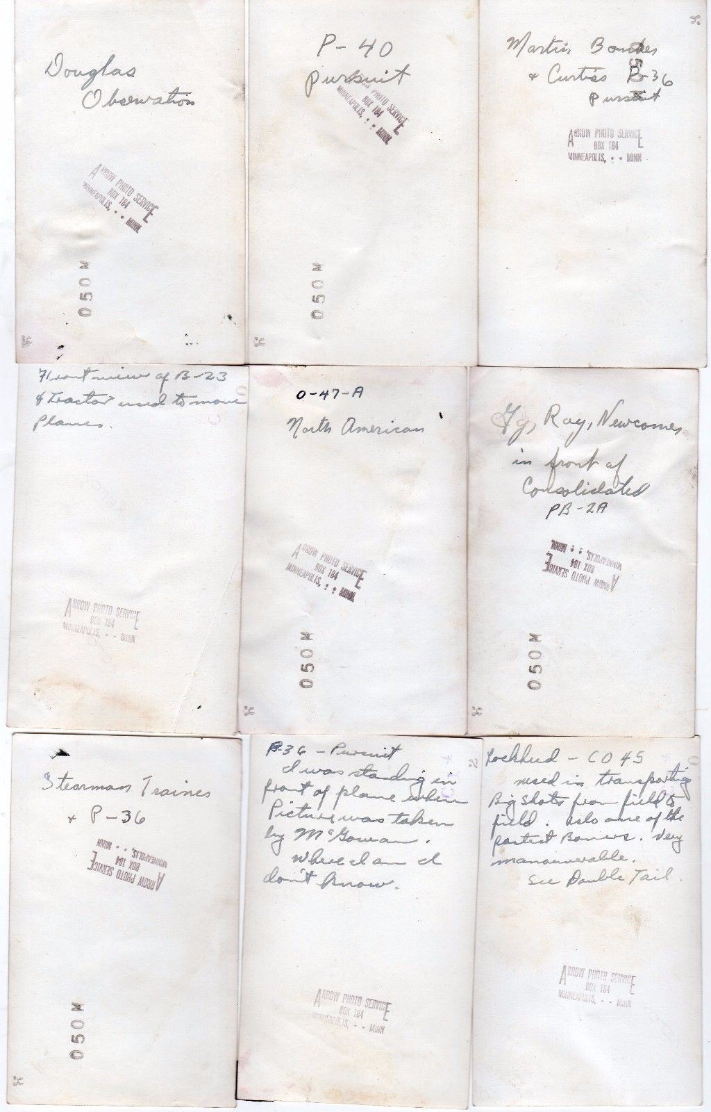 Curtiss Wright Aircraft Plane Builders Vintage WWII Employees Snapshot Photos