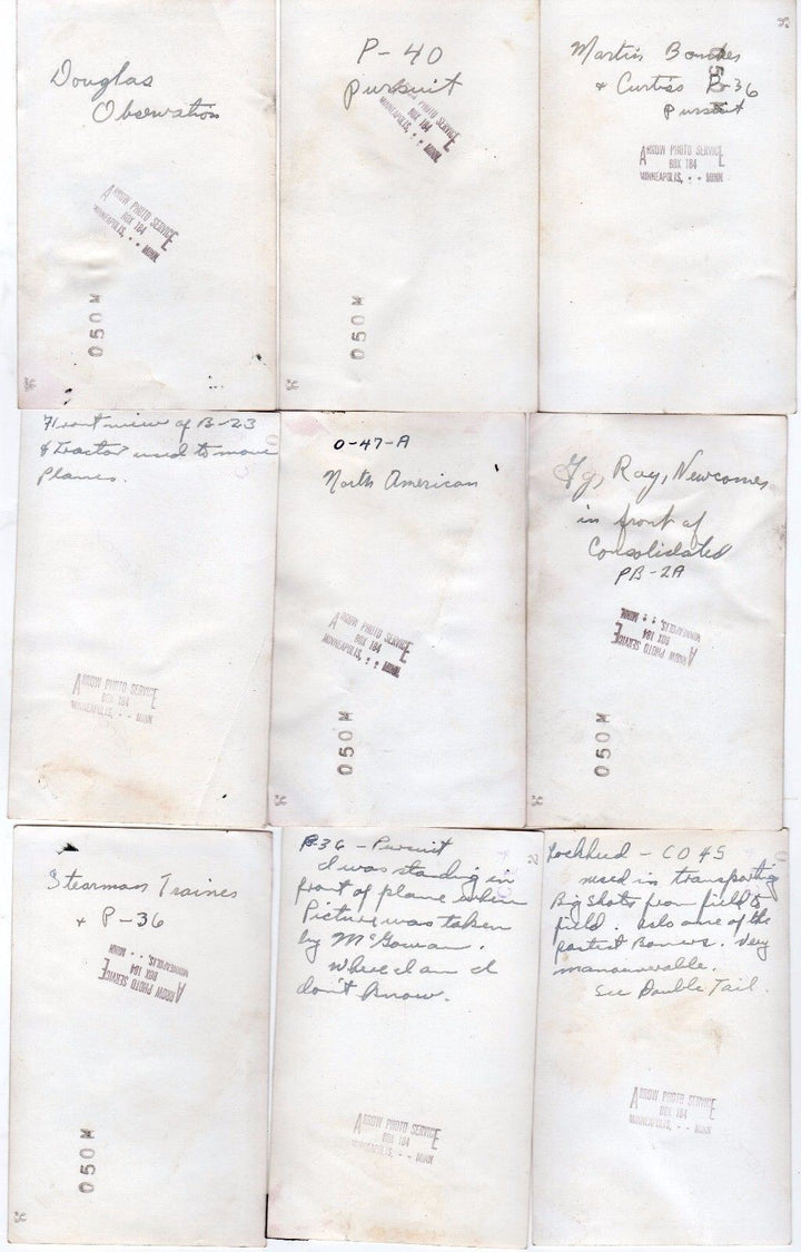 Curtiss Wright Aircraft Plane Builders Vintage WWII Employees Snapshot Photos