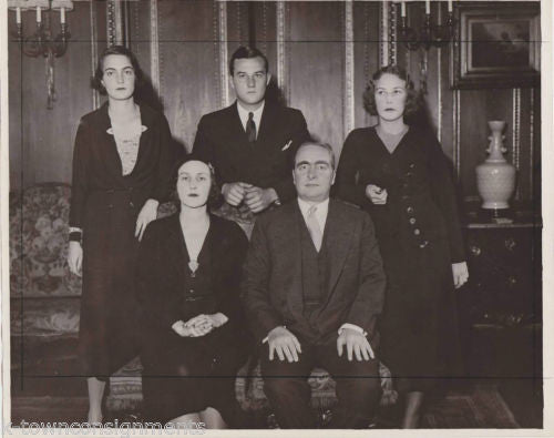 OGDEN MILLS FAMILY US SECRETARY OF TREASURY VINTAGE 1930s PRESS PHOTO - K-townConsignments