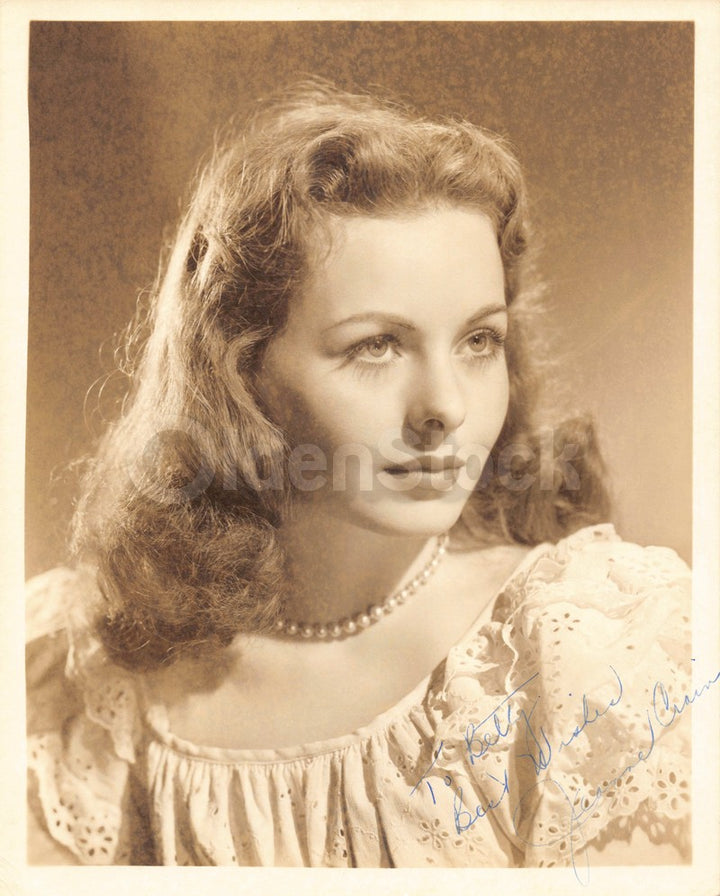Jeanne Crain Pinky Movie Actress Vintage Autograph Signed Studio Photo