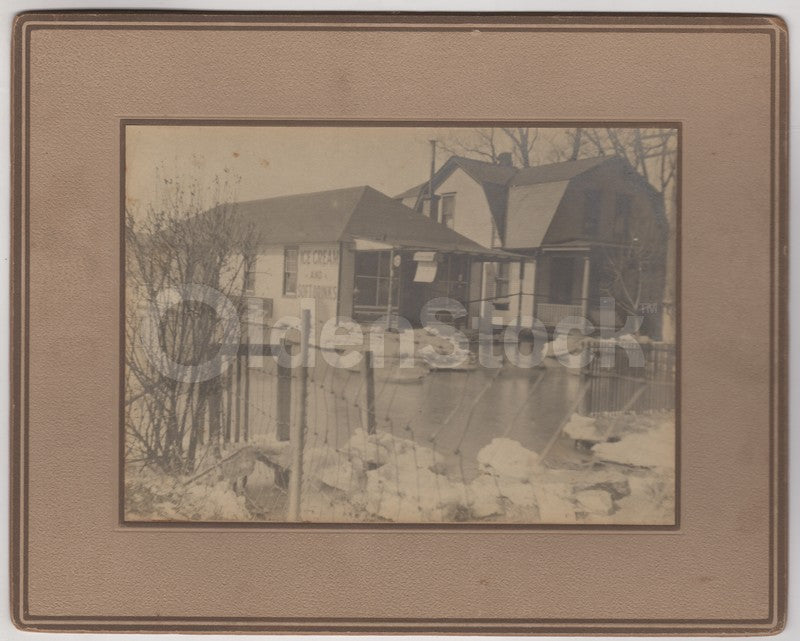 Susquehanna River Great Ice Jam Flood 1904 Antique Disaster Photos on Board Archive