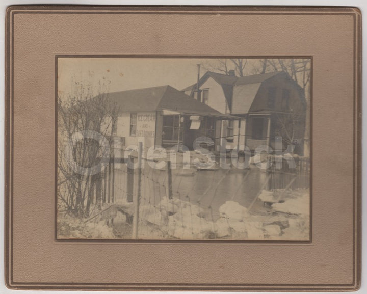 Susquehanna River Great Ice Jam Flood 1904 Antique Disaster Photos on Board Archive
