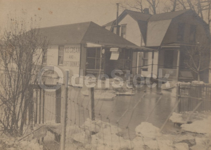 Susquehanna River Great Ice Jam Flood 1904 Antique Disaster Photos on Board Archive