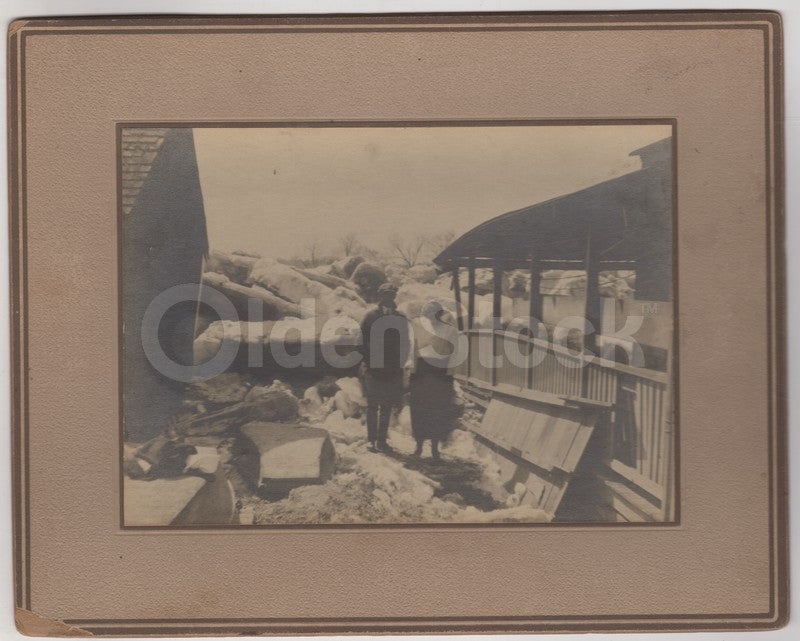 Susquehanna River Great Ice Jam Flood 1904 Antique Disaster Photos on Board Archive