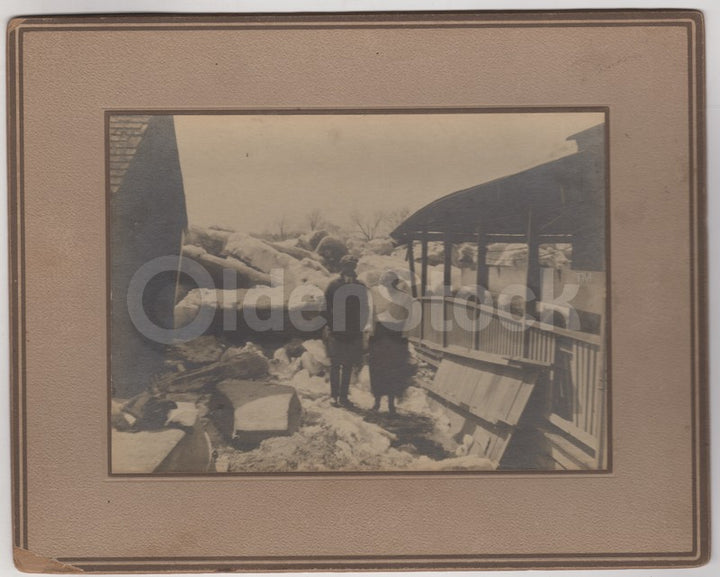 Susquehanna River Great Ice Jam Flood 1904 Antique Disaster Photos on Board Archive