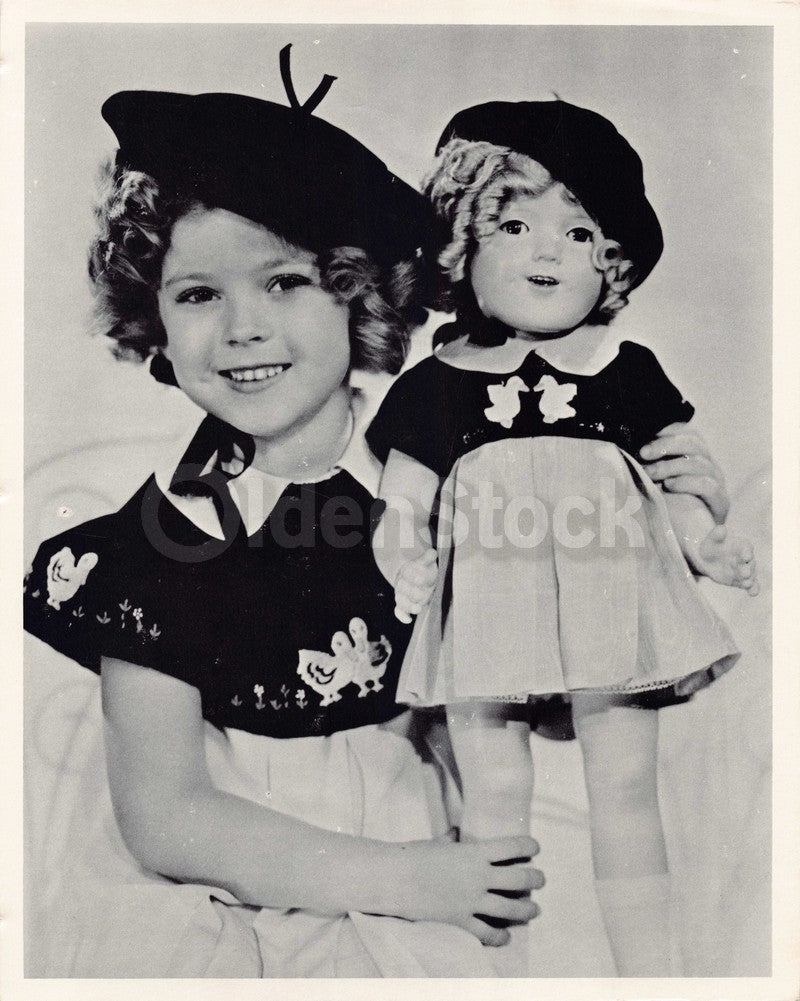 Shirley Temple Child Actress and Her Doll Vintage Fan Club Photo Print