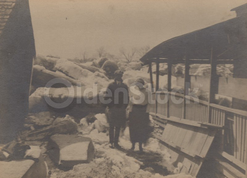Susquehanna River Great Ice Jam Flood 1904 Antique Disaster Photos on Board Archive