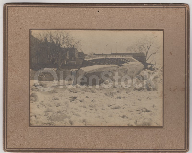 Susquehanna River Great Ice Jam Flood 1904 Antique Disaster Photos on Board Archive