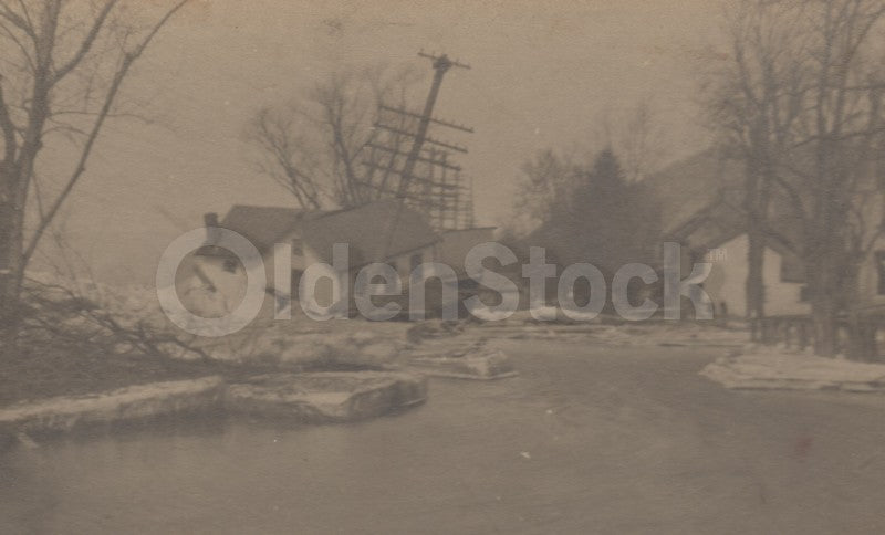 Susquehanna River Great Ice Jam Flood 1904 Antique Disaster Photos on Board Archive