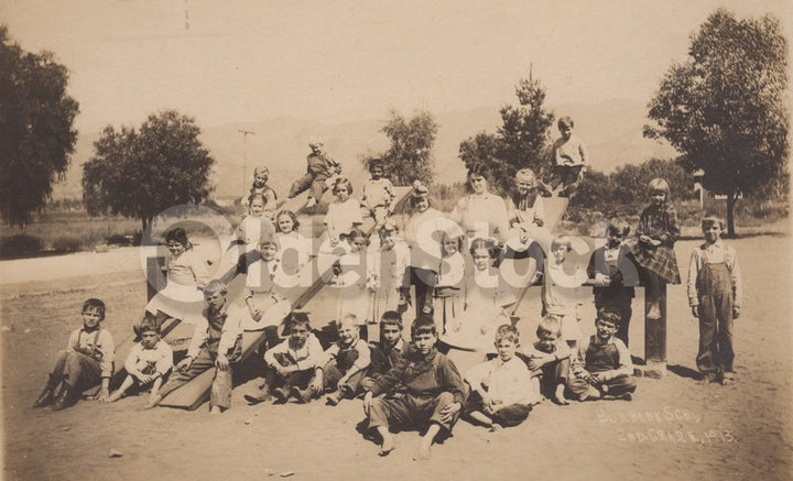 Luther Burbank School Santa Rosa California Antique Recess Class Photo 1913