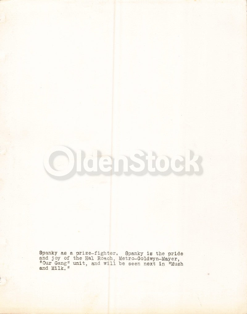 Spanky McFarland Our Gang Little Rascals Mush & Milk Boxer Movie Actor Photo