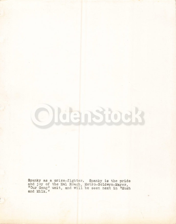 Spanky McFarland Our Gang Little Rascals Mush & Milk Boxer Movie Actor Photo