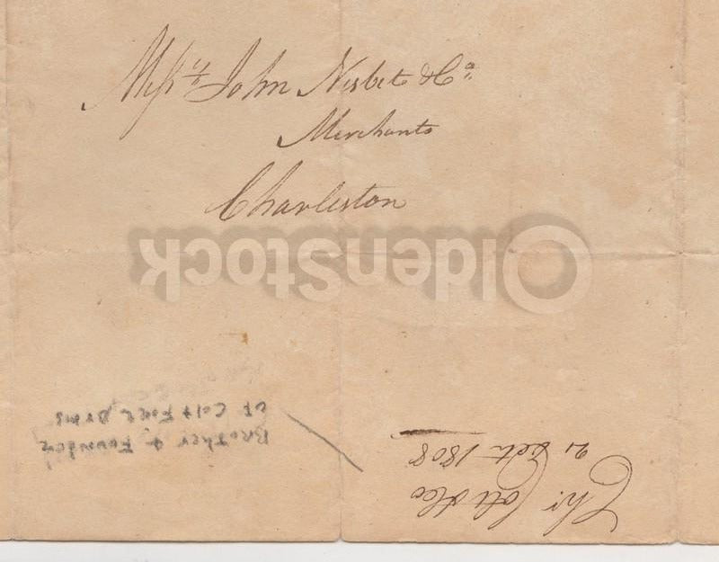 Christopher Colt Firearms Postal Cover to Rev War Patriot John Nisbet 1808