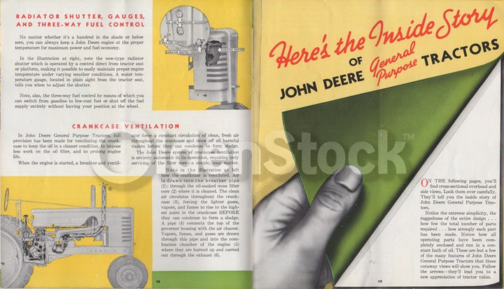 John Deere Tractors Model A B G H Graphic Advertising Sales Catalog 1940