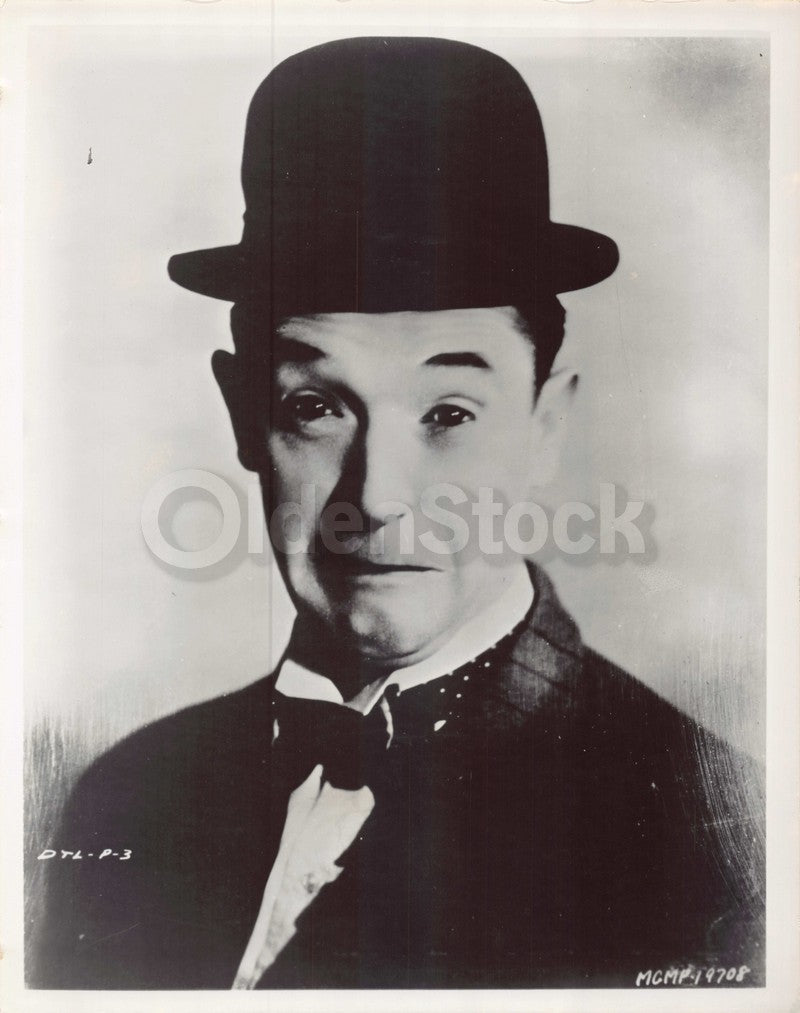 Stanley Laurel Vaudeville Comedy Movie Actor Classic Frown Vintage Promo Photo
