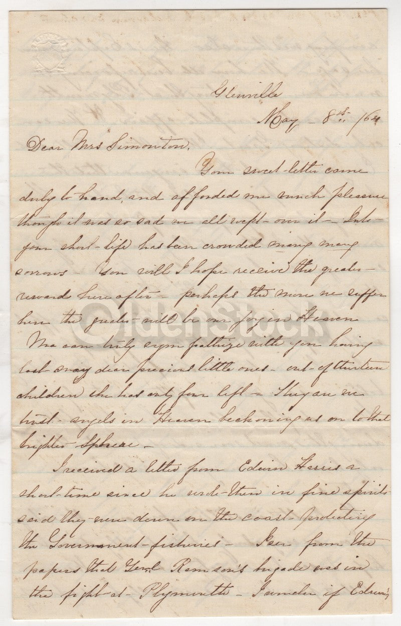 Civil War Battle of Plymouth John Mosby Prisoners Detailed Confederate Life Letter 1864
