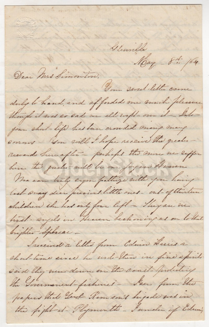 Civil War Battle of Plymouth John Mosby Prisoners Detailed Confederate Life Letter 1864