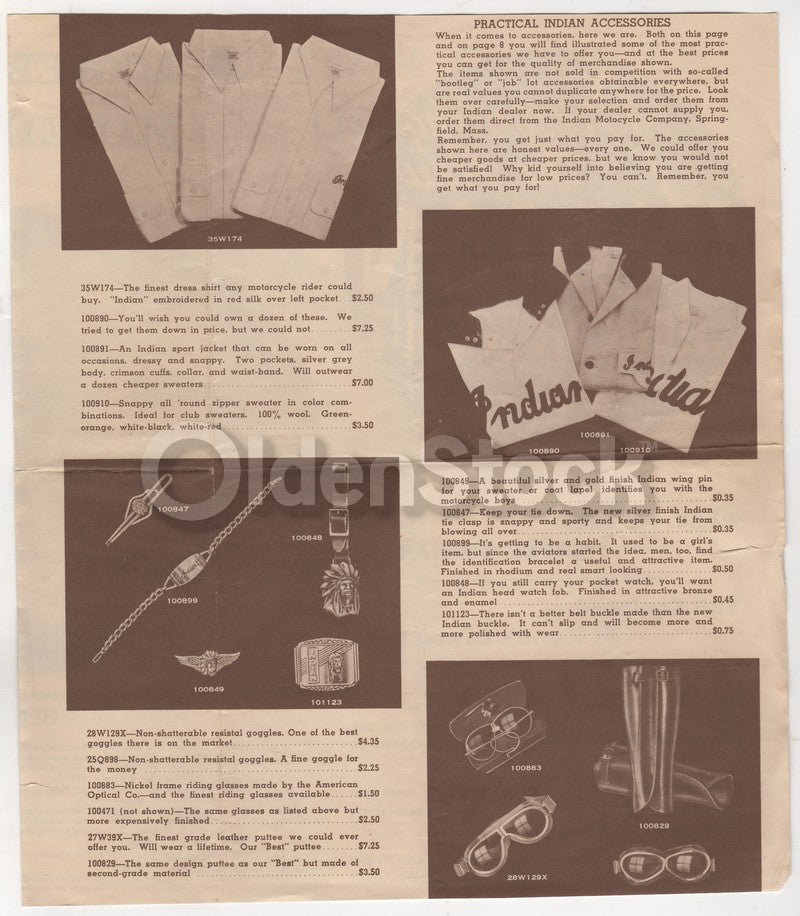 Indian Junior Scout Motorcycles Vintage Sales Advertising Poster Flyer 1930s