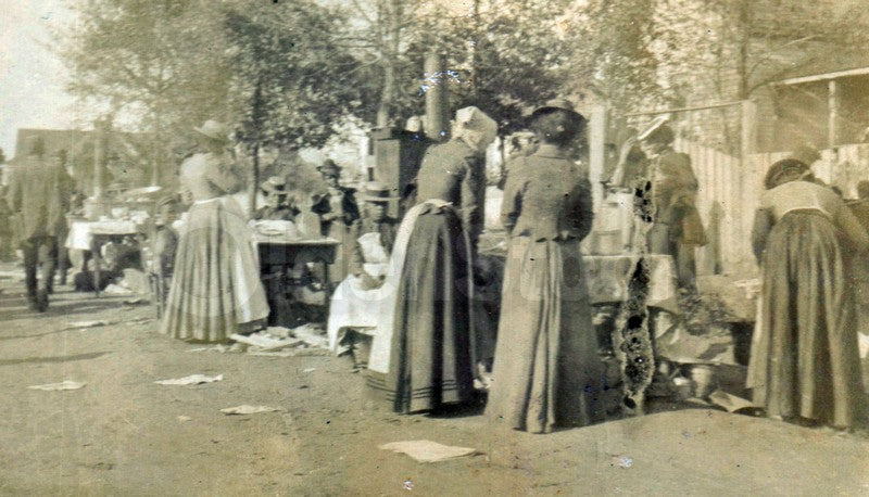 Victorian Flea Market Street Scene Excellent Antique Vernacular Photograph