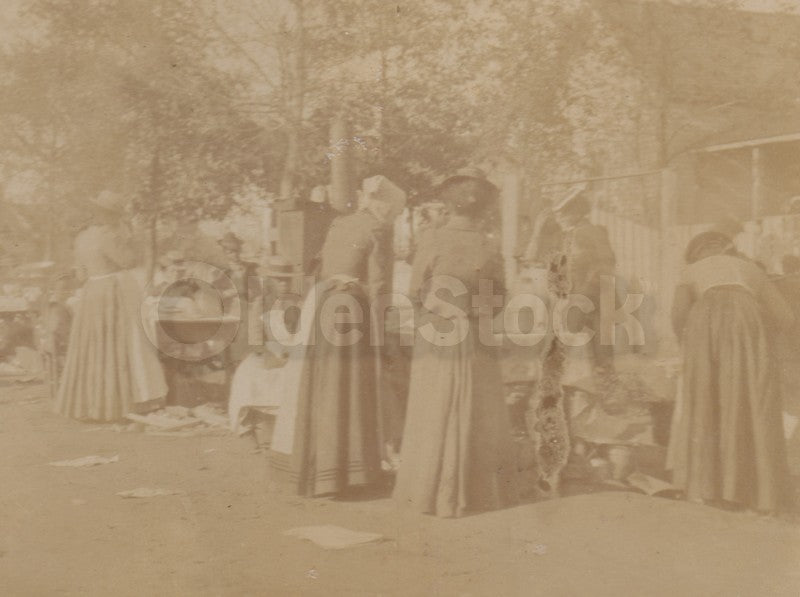 Victorian Flea Market Street Scene Excellent Antique Vernacular Photograph
