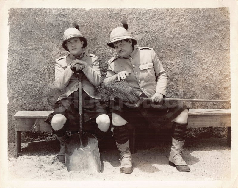 Laurel and Hardy Bonnie Scotland Movie Vintage Comedy Movie Still Photo