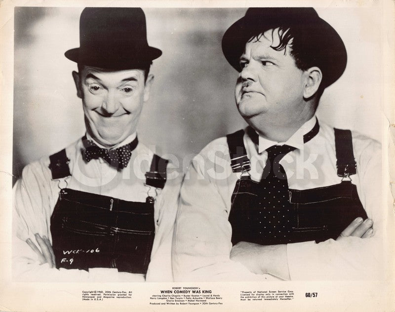 Laurel and Hardy When Comedy Was King Comedy Vintage Movie Still Photo