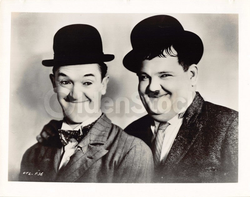 Laurel and Hardy Vaudeville Comedy Actors Classic Smiles Vintage Movie Promo Photo