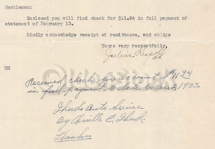 Emerald Glen Stock Farm Quincy Illinois Antique Signed Advertising Letter 1935