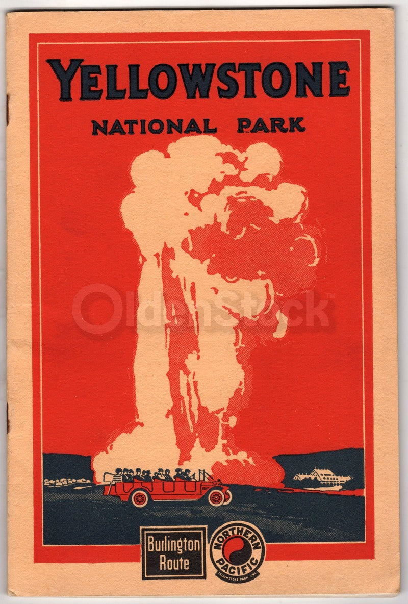 Yellowstone National Park Northern Pacific Railroad Vintage Travel Guide Book
