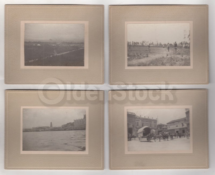 Spanish American War Soldiers Baseball in Cuba Antique Cabinet Photos lot