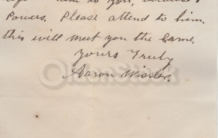 Aaron Wissler Farm Supply Lititz Pennsylvania Antique Advertising Signed Letter 1896