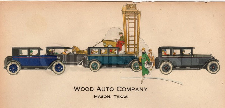 Willys Overland Motor Cars Antique Graphic Advertising Letterhead - Mason Texas