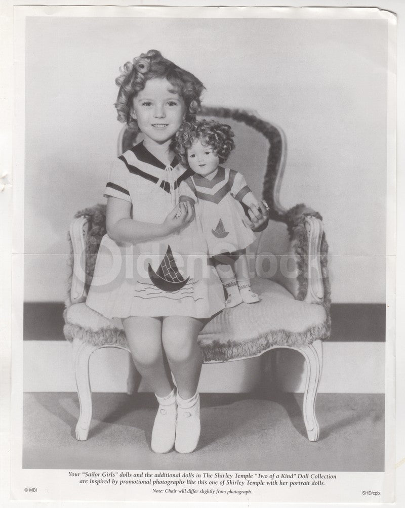Shirley Temple Danbury Mint Doll Vintage Photo Print and Letter