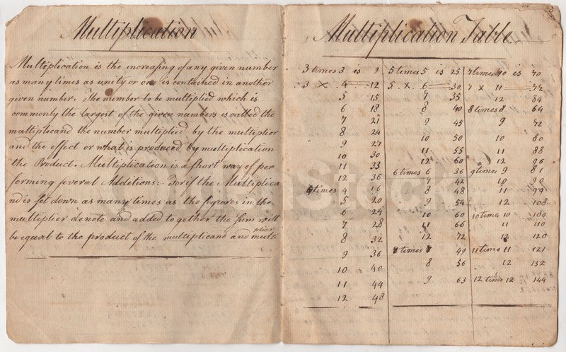 Thomas Warner Saybrook CT Antique Folk Art Penmanship Arithmetic Cypher Book